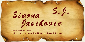 Simona Jasiković vizit kartica